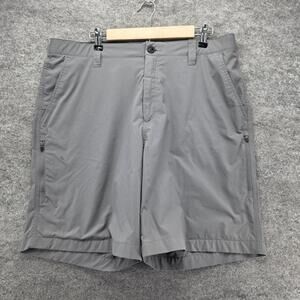 Orvis Shorts Mens 38 Waist Gray Bermuda Polyester Microfiber Pockets 11 Inseam